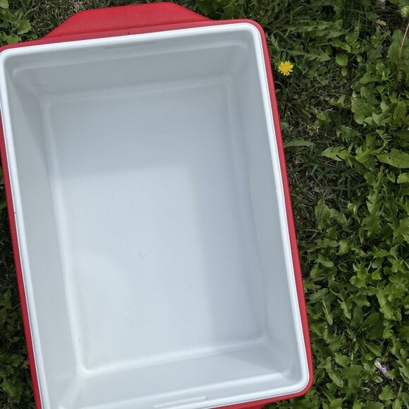 Coleman Party Stacker HEINZ Plastic Cooler Stackable 24-Can Red White 6225 - Picture 6 of 11